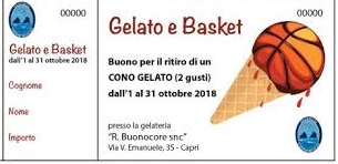Ad ottobre a Capri il gelato fa canestro con “Un gelato per il basket”