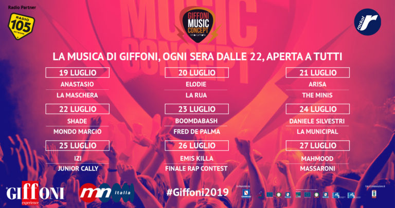 Giffoni Music Concept : dal 19 al 27 luglio emozioni gratis